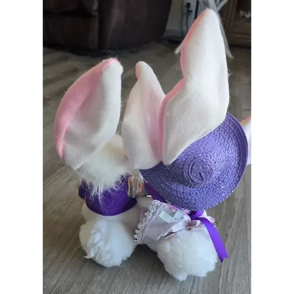 2009 Annalee Mr & Mrs Easter Bunny Rabbit Plush - Picture 8 of 16